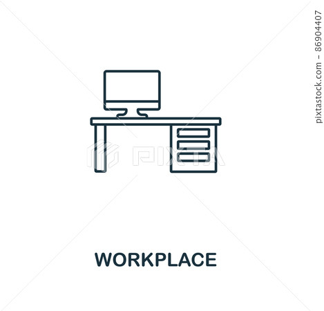 Workplace outline icon. Premium style design from project management icons collection. Simple element workplace icon. Ready to use in web design, apps, software, printing. Workplace outline icon. Premium style design from project management icons collection. Simple element workplace icon. Ready to use in web design, apps, software, printing. 86904407