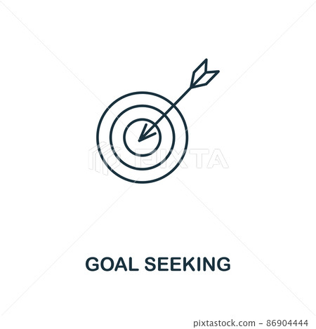 Goal Seeking outline icon. Premium style design from project management icons collection. Simple element goal seeking icon. Ready to use in web design, apps, software, printing. 86904444