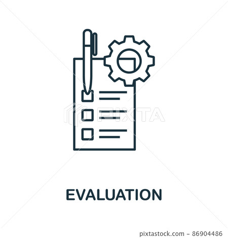 Evaluation icon outline style. Thin line creative Evaluation icon for logo, graphic design and more Evaluation icon outline style. Thin line creative Evaluation icon for logo, graphic design and more 86904486
