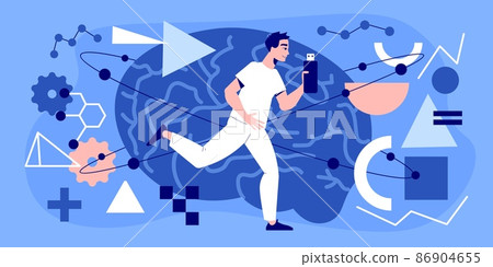 Brain Memory Run Composition - Stock Illustration [86904655] - PIXTA