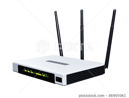 internet router 3d model isolated on white background internet router 3d model isolated on white background 86905061