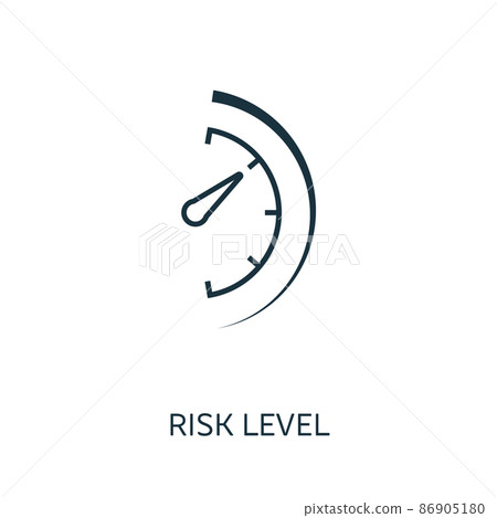 Risk Level outline icon. Thin line concept element from risk management icons collection. Creative Risk Level icon for mobile apps and web usage 86905180
