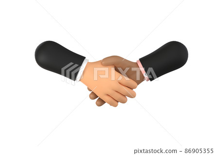 3D. businessmen handshaking happy and success on business concept 3D. businessmen handshaking happy and success on business concept 86905355