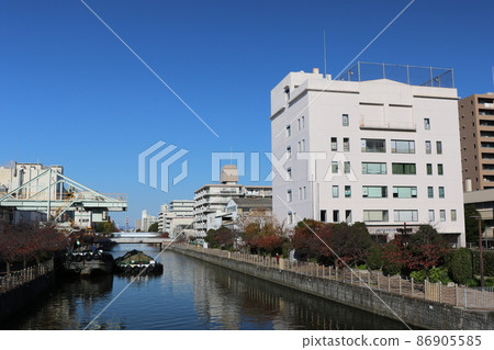 流經大阪府大阪市的城北川風景 流經大阪府大阪市的城北川風景 86905585