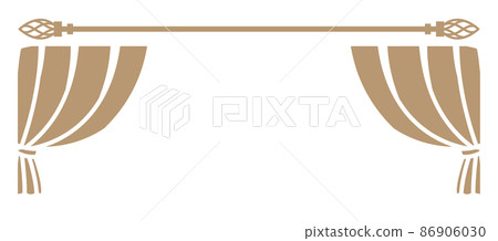 Simple decorative frame for curtains and curtain rails _ Frame material 86906030