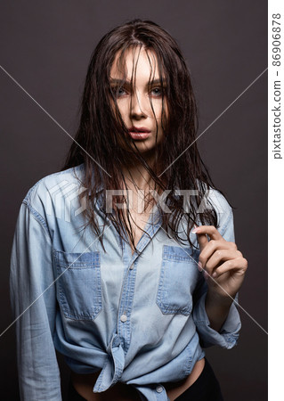 Beautiful Girl with wet hair Beautiful Girl with wet hair 86906878