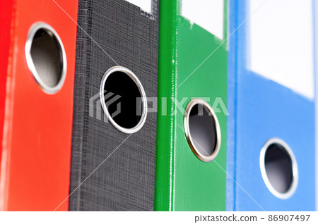 Close up of file folders 86907497
