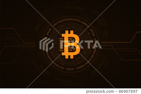 Cryptocurrency background. Bitcoin vector symbol Cryptocurrency background. Bitcoin vector symbol 86907897