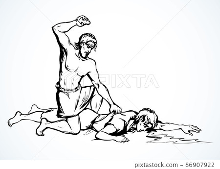 Cain and Abel. Vector drawing 86907922