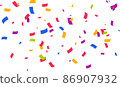 Confetti background. Party confetti pieces 86907932