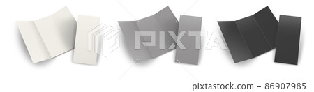 Three brochure blank template white, grey and black for presentation layouts and design. Three brochure blank template white, grey and black for presentation layouts and design. 86907985