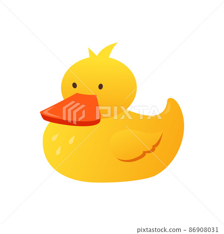 Yellow rubber duck - modern flat design style single isolated object Yellow rubber duck - modern flat design style single isolated object 86908031