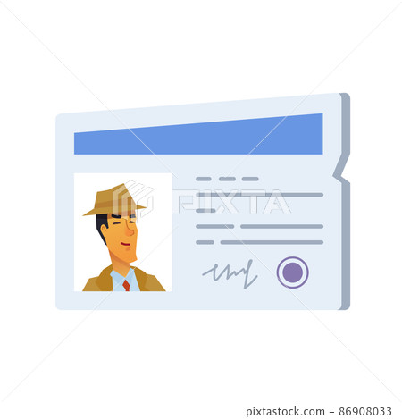 Identity card - modern flat design single isolated object 86908033