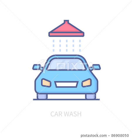 Car wash - modern colored line design style icon Car wash - modern colored line design style icon 86908050