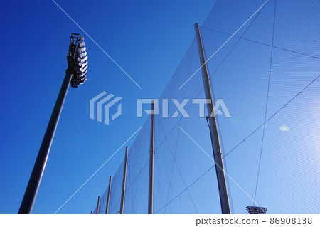 Night game lighting and ball-proof net 86908138