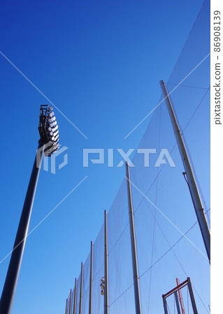 Night game lighting and ball-proof net 86908139