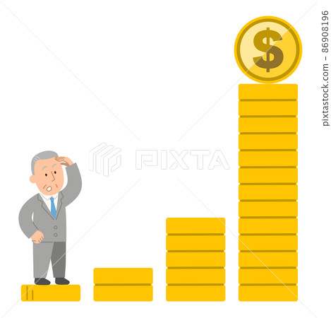 Looking up at money 4 ・ Men in suits 2 86908196