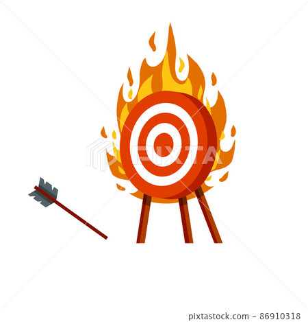 Target for arrows. Vector stock Hit and miss. 86910318