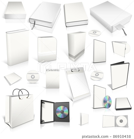 White 3d blank cover collection White 3d blank cover collection 86910438