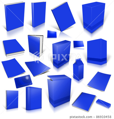 Blue 3d blank cover collection 86910458