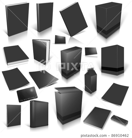 Black 3d blank cover collection Black 3d blank cover collection 86910462
