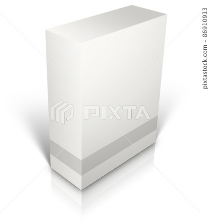 White blank box isolated on white 86910913