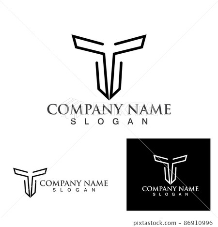 T logo and symbol vector 86910996
