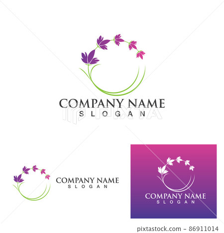 Lavender flower logo symbol template 86911014