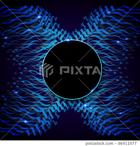 wave moving blue 86911077