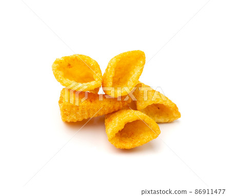 Corn Cone Isolated, Puffs with Spices 86911477