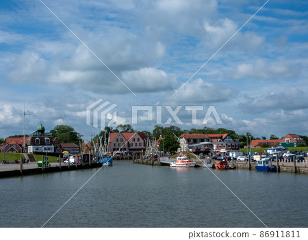 Fishing Trawler in Neuharlingersiel, Lower Saxony, Germany 86911811