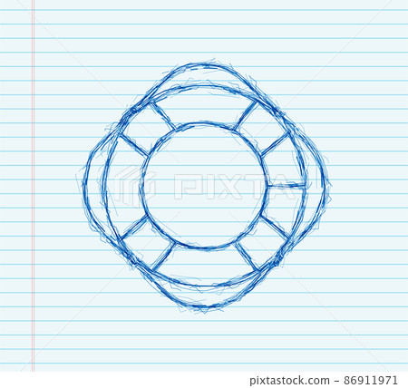 Lifebuoy icon, equipment of rescuers to save drowning people. sketch icon. Vector illustration. Lifebuoy icon, equipment of rescuers to save drowning people. sketch icon. Vector illustration. 86911971
