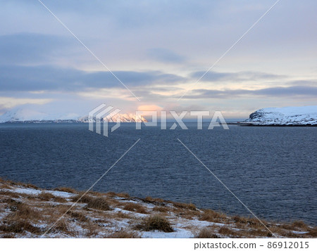 Landscape at the Porsangerfjord in Winter, Norway 86912015