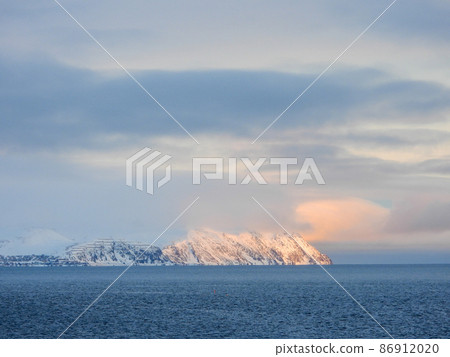 Landscape at the Porsangerfjord in Winter, Norway Landscape at the Porsangerfjord in Winter, Norway 86912020