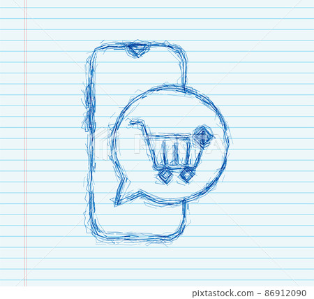 Add to cart icon. sketch icon. Shopping Cart icon. Vector illustration. Add to cart icon. sketch icon. Shopping Cart icon. Vector illustration. 86912090