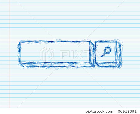 Search bar icon, of search boxes ui template isolated on white background. sketch icon. Vector illustration Search bar icon, of search boxes ui template isolated on white background. sketch icon. Vector illustration 86912091