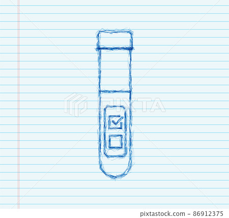 Blood test result in flat style. Chemical laboratory research. sketch icon. Vector illustration. Blood test result in flat style. Chemical laboratory research. sketch icon. Vector illustration. 86912375