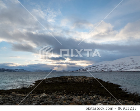 Landscape in Winter, Kvaloya, Norway Landscape in Winter, Kvaloya, Norway 86913213