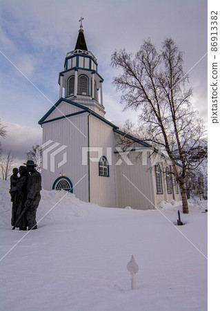Statue at the Church of Kafjord, Alta, Norway 86913382