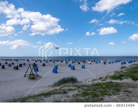 Beach in Dornumersiel, Lower Saxony, Germany 86913494