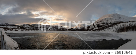 Landscape in Troms og Finnmark, Tromso, Norway 86913641
