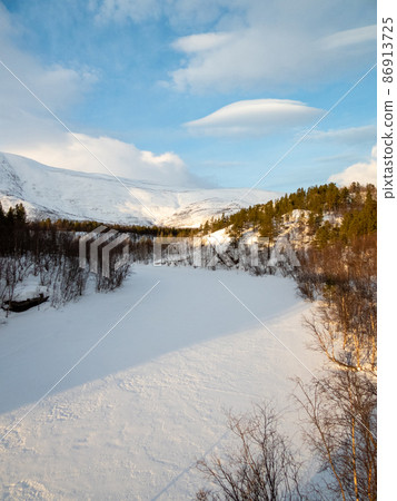 Landscape in Troms og Finnmark, Tromso, Norway 86913725