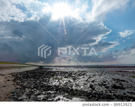 Wadden Sea at Neuharlingersiel, Lower Saxony, Germany Wadden Sea at Neuharlingersiel, Lower Saxony, Germany 86913923