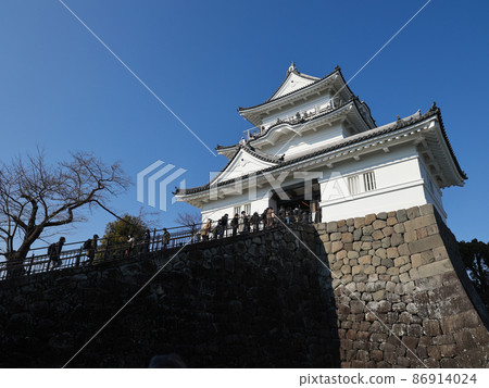 Odawara Castle in winter, Odawara City, Kanagawa Prefecture, Japan 86914024