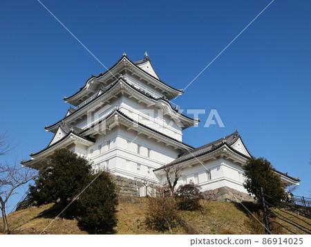 Odawara Castle in winter, Odawara City, Kanagawa Prefecture, Japan 86914025