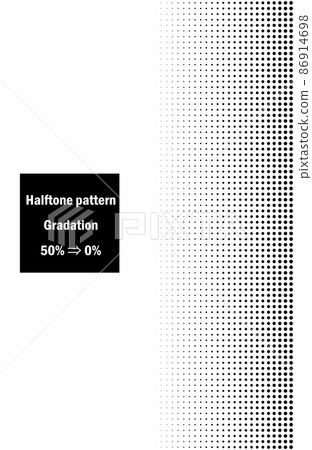 Manga comic background screen tone halftone pattern 50% from halftone dots to 0% 86914698