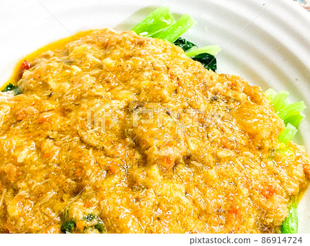 上海經典菜,青菜蟹粉 上海經典菜,青菜蟹粉 86914724