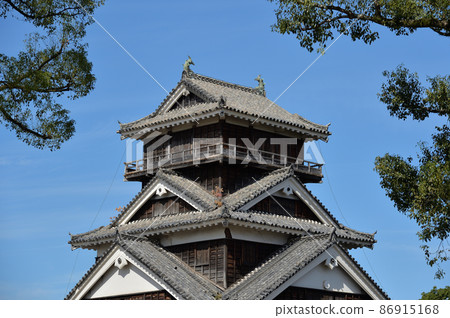 Kumamoto Castle, Uto Tower, after the earthquake 86915168