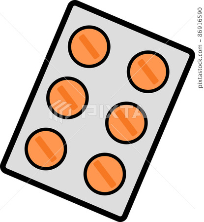 Simple and cute illustration of tablets Simple and cute illustration of tablets 86916590