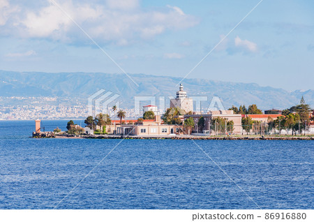 Entrance of Messina port. Sicily. Entrance of Messina port. Sicily. 86916880